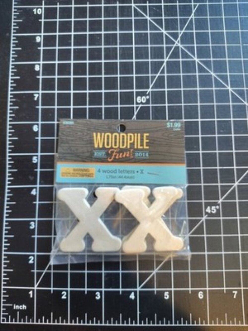 Hobby Lobby Woodpile 1.75” Wood Letters (4 Pieces Of Letter X) Still Sealed New
